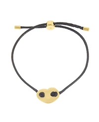 Steve Madden Black Mariner Heart Friendship Bracelet