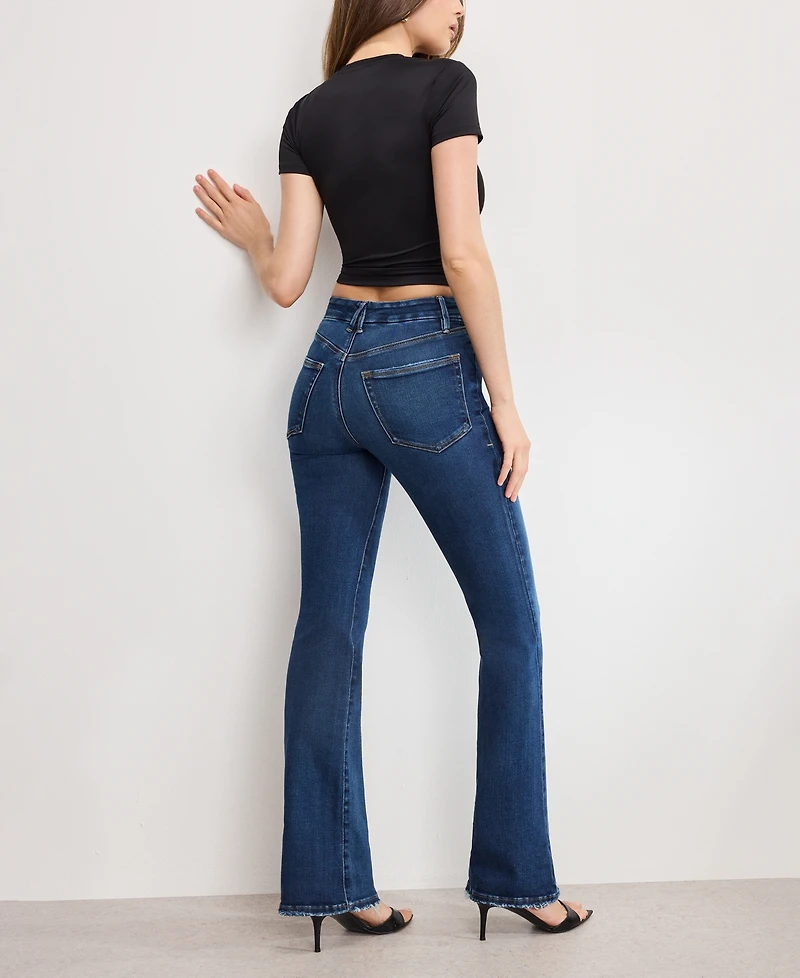 Good American Women's Soft Tech Classic Bootcut Jeans