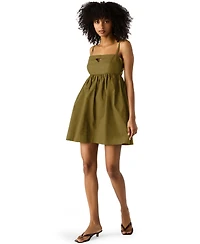 Steve Madden Women's Meadow Sleeveless Cotton Fit & Flare Mini Dress