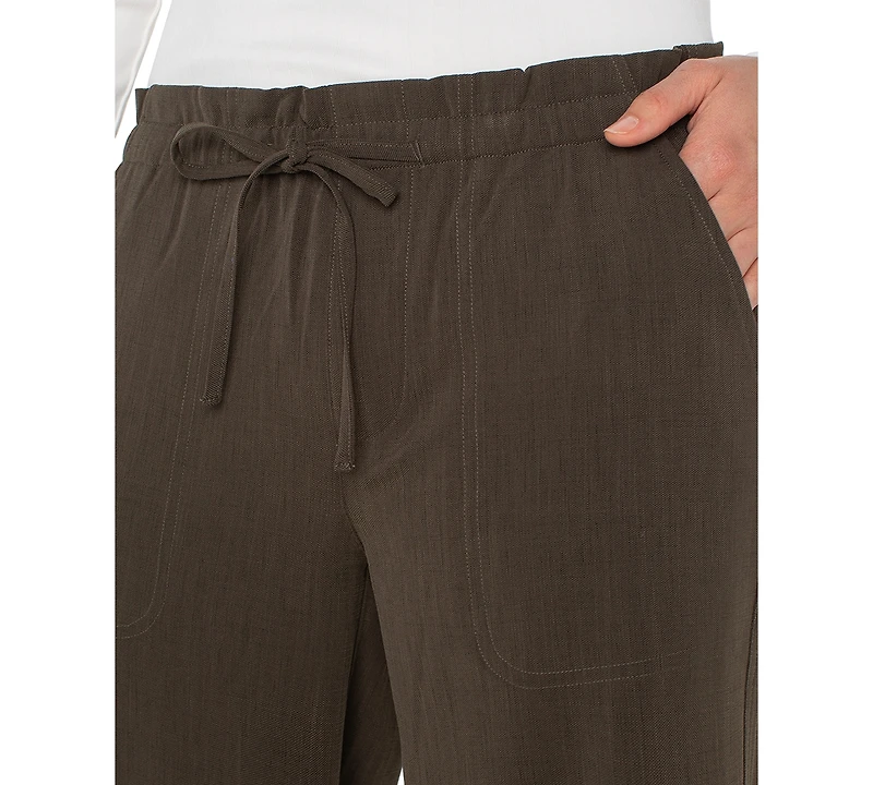 Liverpool Los Angeles Women's Pull-on Wide-Leg Crop Pants