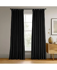 Half Price Drapes Warm Black Signature Velvet Blackout Curtain
