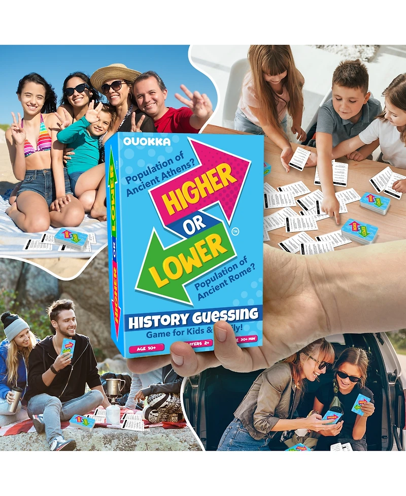 Quokka Board Game for Kids - Family Card Game for Kids and Adults - Higher or Lower | Guess Fun Questions | Easy to Learn | 2 + Players