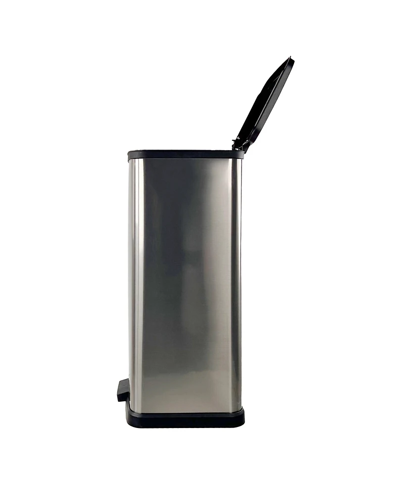 13.2 Gallon Trash Can, Plastic Rectangular Step Kitchen Trash Can