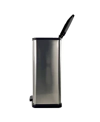 13.2 Gallon Trash Can, Plastic Rectangular Step Kitchen Trash Can