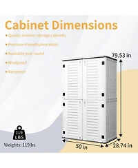 Mondawe Outdoor Resin Storage Cabinet (Single-Tier, Lockable)