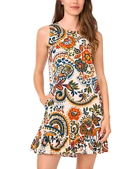 Msk Women's Sleeveless Round-Neck Shift Dress