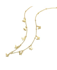 14K Gold Plated Butterfly Symphony Necklace