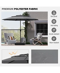 3-tier Vented Patio Umbrella with Push Button Tilt