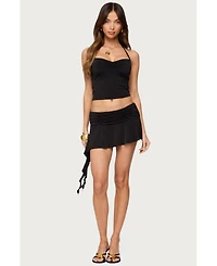 Edikted Women's Romee Ruched Halter Top