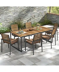 Outdoor Chair Cushion Set of 2 Waterproof Fade-Resistant Olefin Seat Cushions