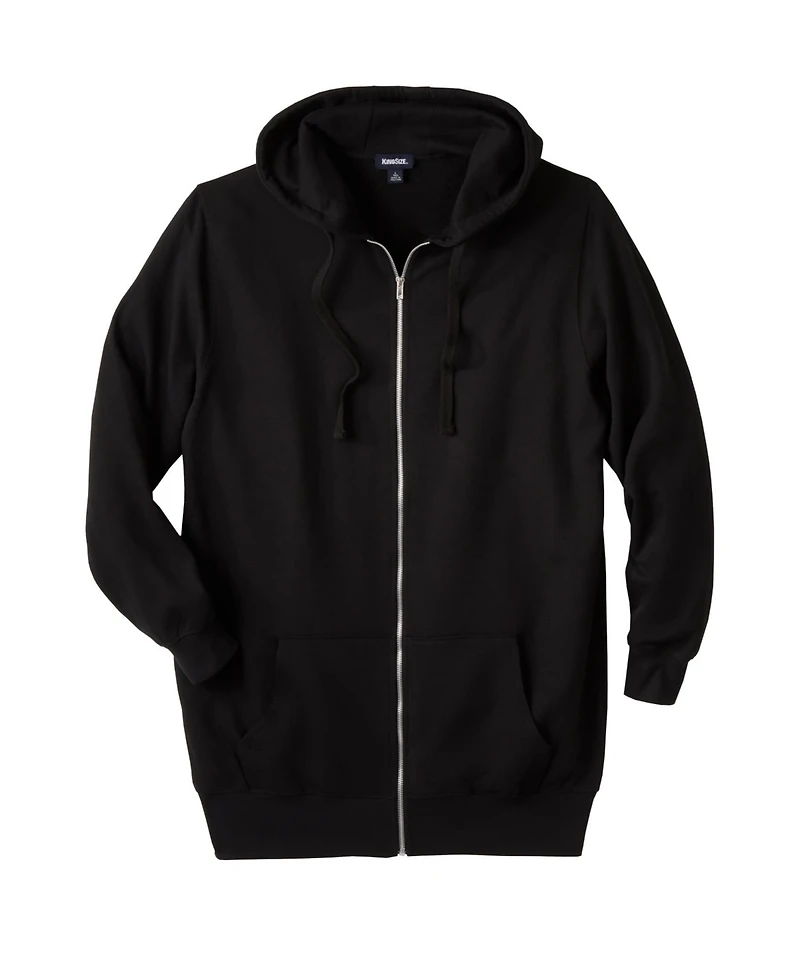 KingSize Big & Tall Longer-Length Fleece Full Zip Hoodie