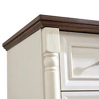 Farmhouse Style Drawer Dresser Bathrooom Cabinet Chest with Base Wooden Rustic Chest of Drawers