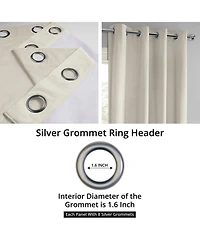 Half Price Drapes Porcelain White Grommet Signature Velvet Blackout Curtain