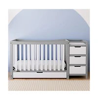 Graco Remi All-in-One Convertible Crib with Drawer and Changer (Pebble Gray)