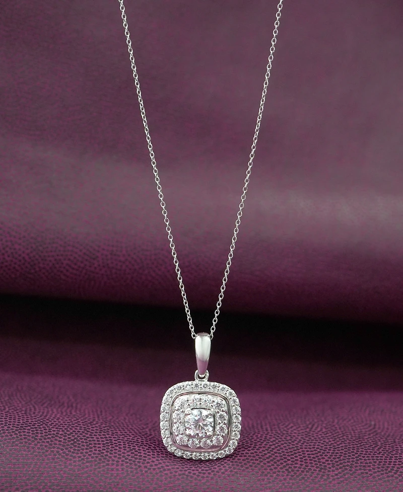 Wrapped in Love Diamond Pendant Necklace (1 ct. t.w.) in 14k White Gold, 18" + 2" extender, Exclusively at Macy's