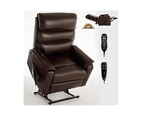 Casainc Dual Motor Infinite Position Up to 350 Lbs Power Lift Recliner Chair with Power-Remote, Heat Massage and Heavy Duty Motion Mechanism