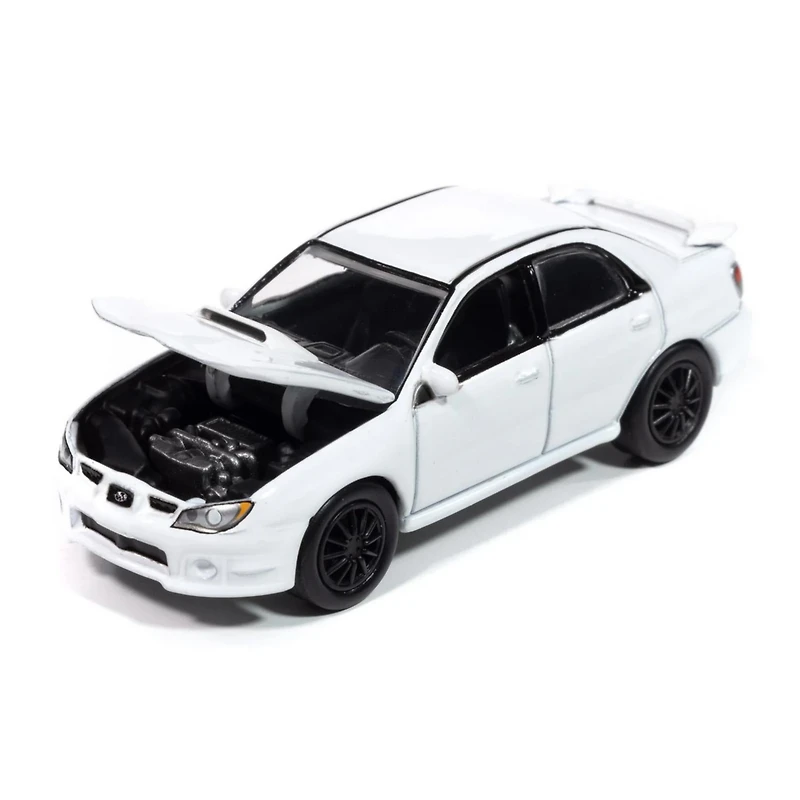 1/64 2006 Subaru Impreza Wrx White Mecum Johnny Lightning Storage Tin