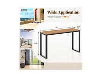 Slickblue Outdoor Rectangle Console Table with Long-Lasting Wpc Tabletop