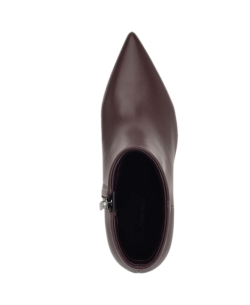 Nine West Women's Savie Leather Block Heel Booties