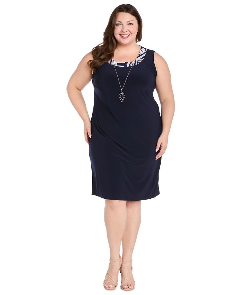 R & M Richards Plus 3/4-Sleeve Jacket Dress