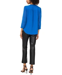 Vince Camuto Women's Striped V-Neck 3/4-Sleeve Top