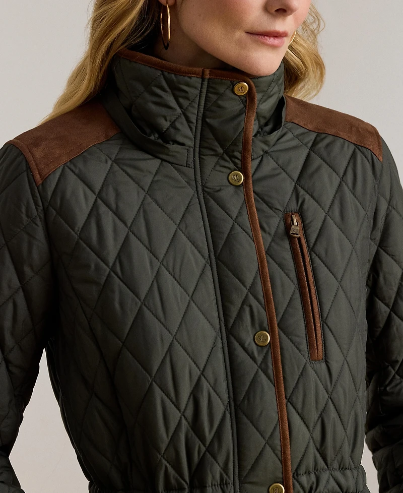 Lauren Ralph Women's Hooded Anorak Quilted Coat