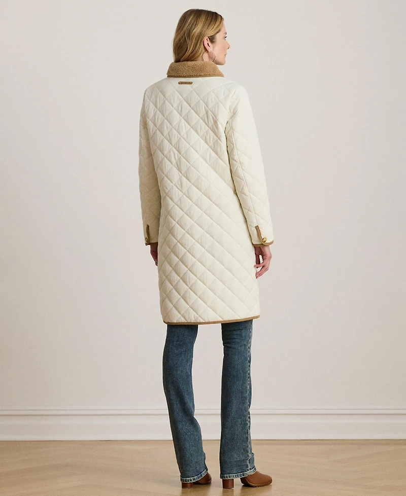 Lauren Ralph Lauren Women's Faux-Fur-Collar Quilted Jacket