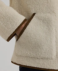 Lauren Ralph Women's Faux-Suede-Trim Fleece Jacket