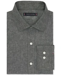 Tommy Hilfiger Mens Regular Fit Linen Dress Shirt