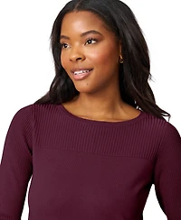 Melissa Paige Women's Boat Neck Long-Sleeve Sweater