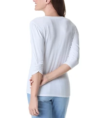 Gloria Vanderbilt Women's 3/4-Sleeve Henley Top