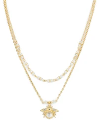 Patricia Nash Summer Bees Double Strand Short Necklace