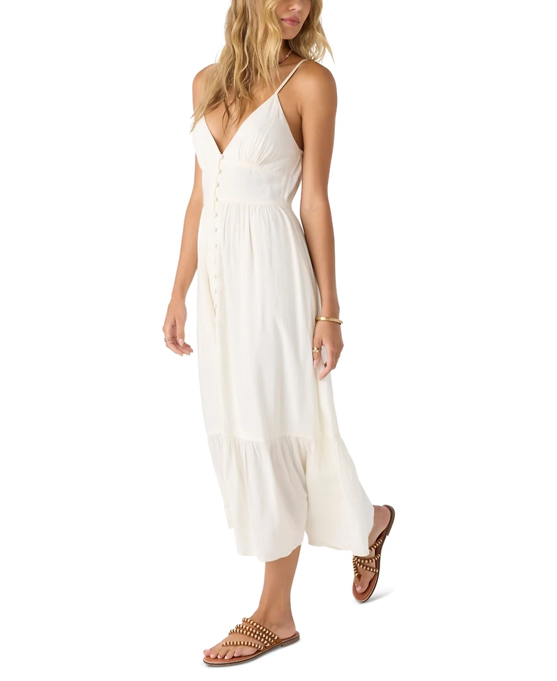 O'Neill Juniors' Pilar Woven Sleeveless Tiered Midi Dress