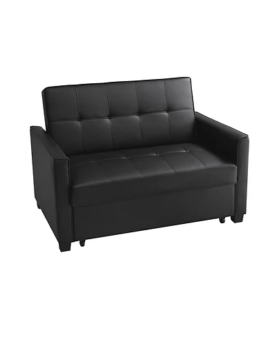 Gold Sparrow 51" Faux Leather Chandler Convertible Loveseat Bed, Created for Macy's
