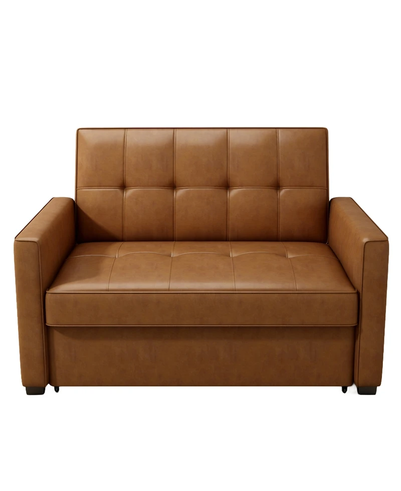 Gold Sparrow 51" Faux Leather Chandler Convertible Loveseat Bed, Created for Macy's