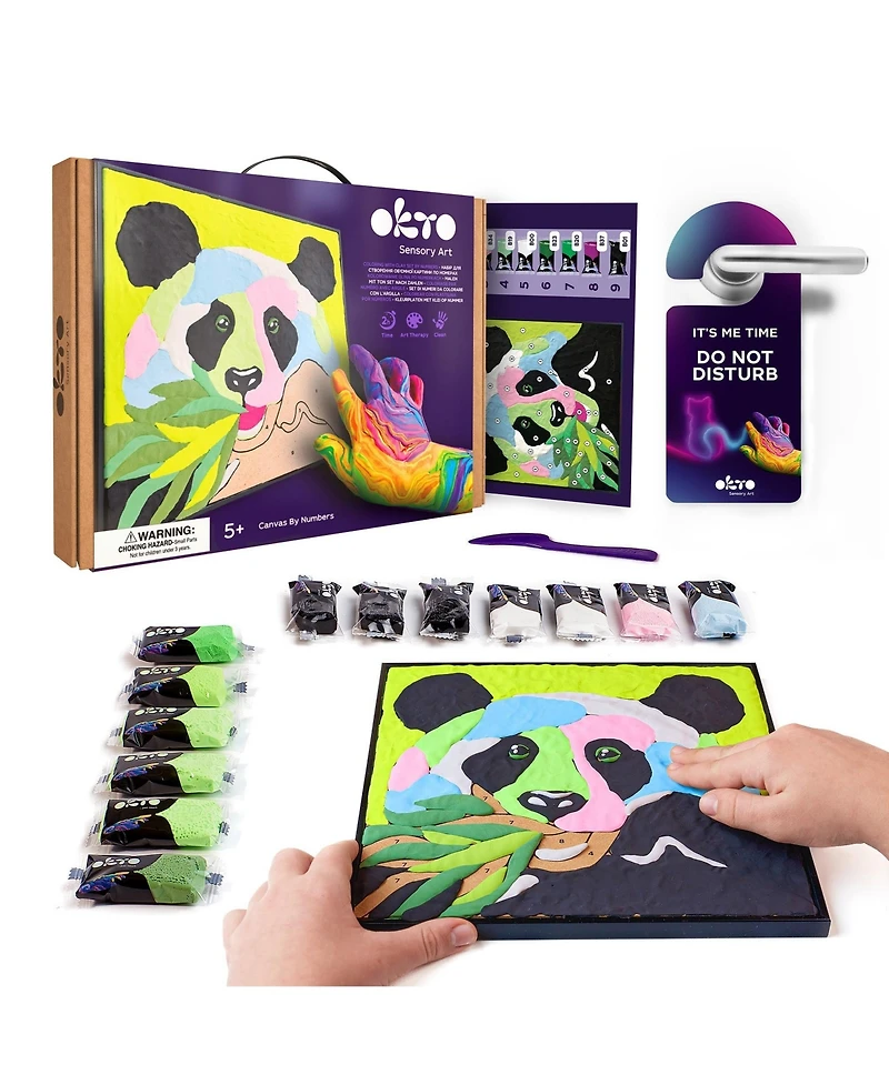 Okto Air-Dry Clay by Numbers – Panda (11.4 x 11.4 in)