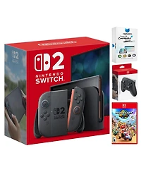 Nintendo Switch 2 Video Game Console with Mario Kart World, Pro Controller and MightySkins Code Bundle
