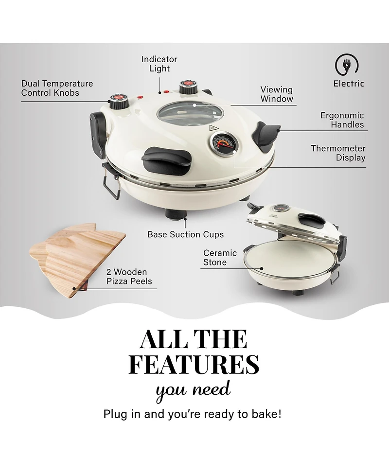 GraniteStone Piezano 12 in. Electric Pizza Oven