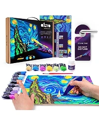 Wise Elk Okto Sensory Art 3D Painting "Starry Night" – 11.8" x 15.7" Canvas Kit