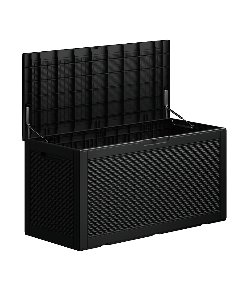 Mondawe 100 Gallon Wicker Resin Deck Box