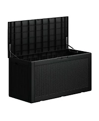 100 Gallon Wicker Resin Deck Box