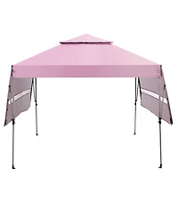 Outdoor Instant Pop-up Canopy Tent with Dual Half Awnings