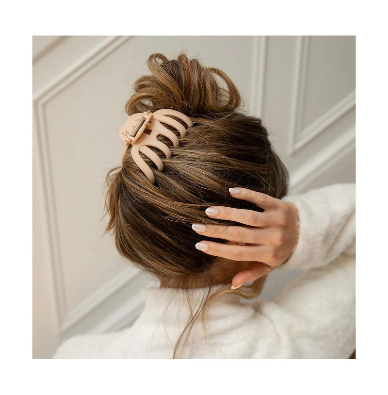 Extra Large Matte Claw Clip - Nude
