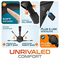 Delton M101 Wireless Computer Headset with Wireless Charger & Desktop Holder