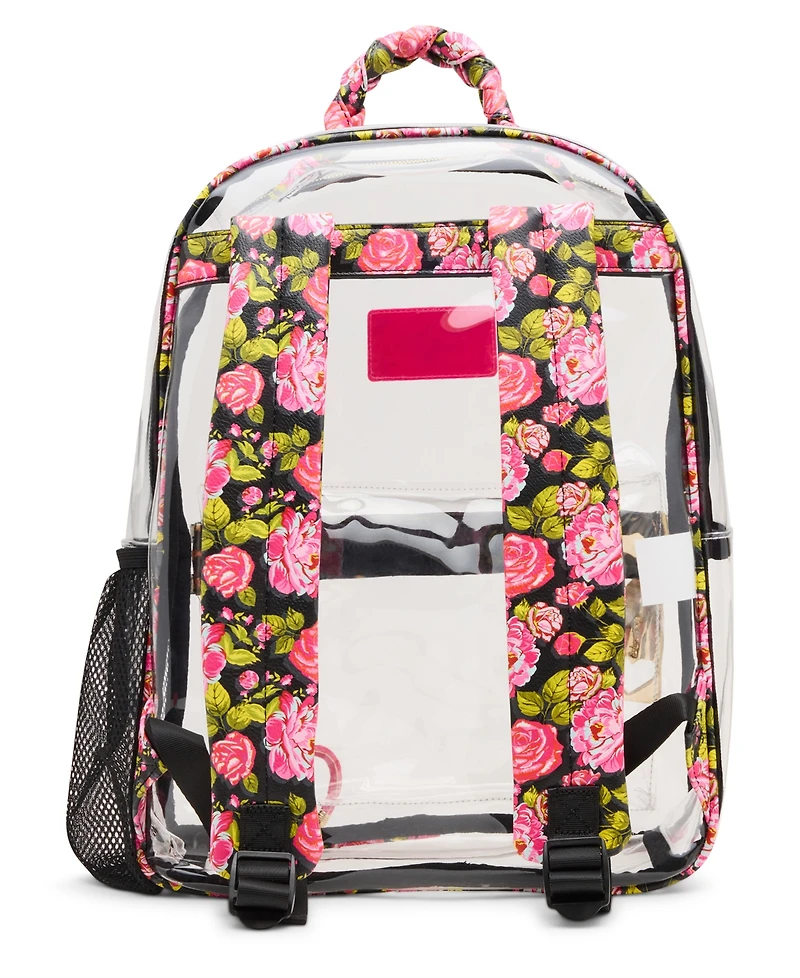 Betsey Johnson Wild Child Clear Large Backpack with Pouch