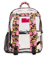 Betsey Johnson Wild Child Clear Large Backpack with Pouch