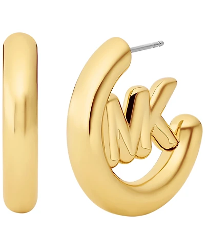 Michael Kors Logo Hoop Earrings