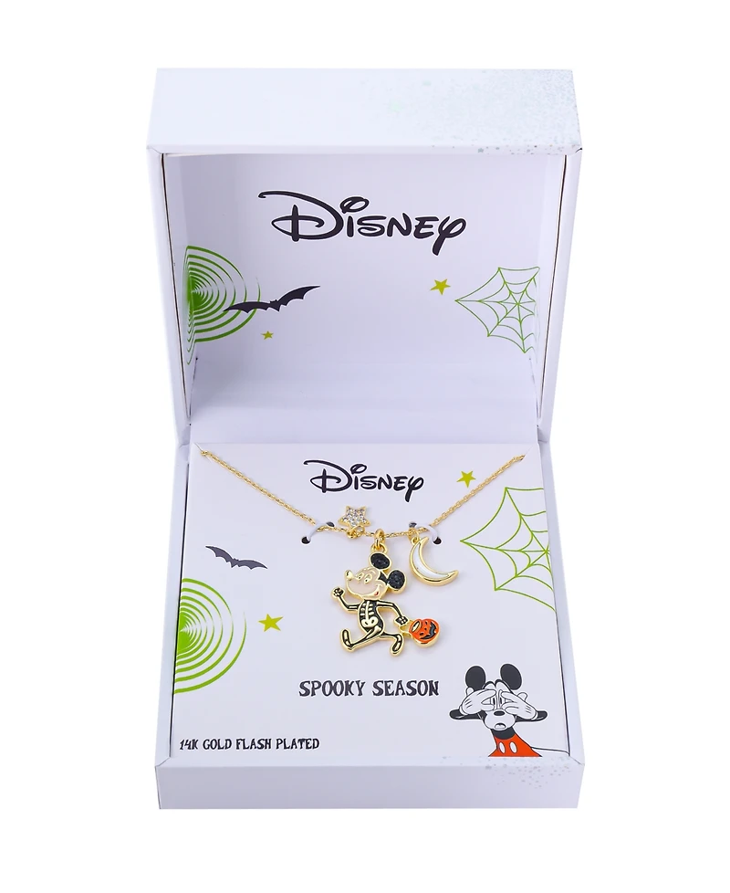 Disney Mickey Mouse Skeleton Halloween Pendant Necklace