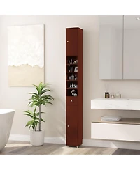 Volenca Freestanding Slim Bathroom Cabinet with Drawer and Adjustable Shelves