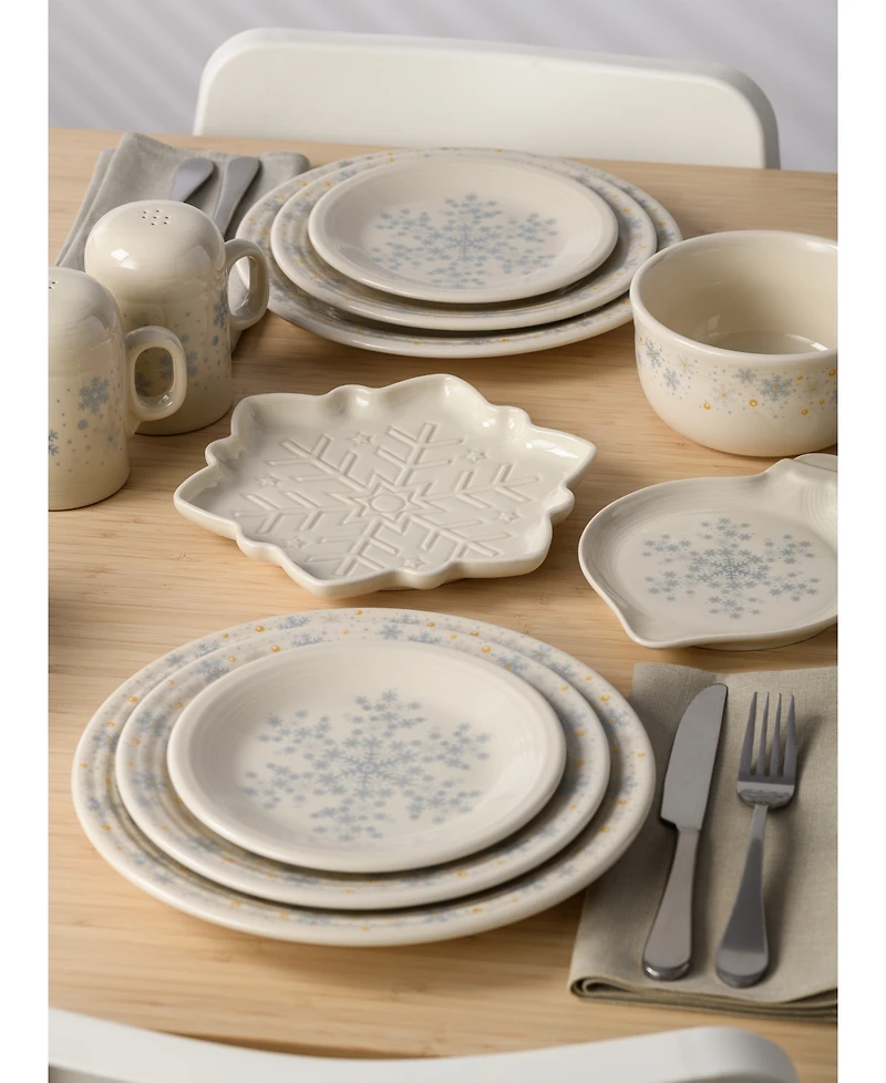 Fiesta Linen Snowflakes Classic Rim Luncheon Plate, Exclusively at Macy's